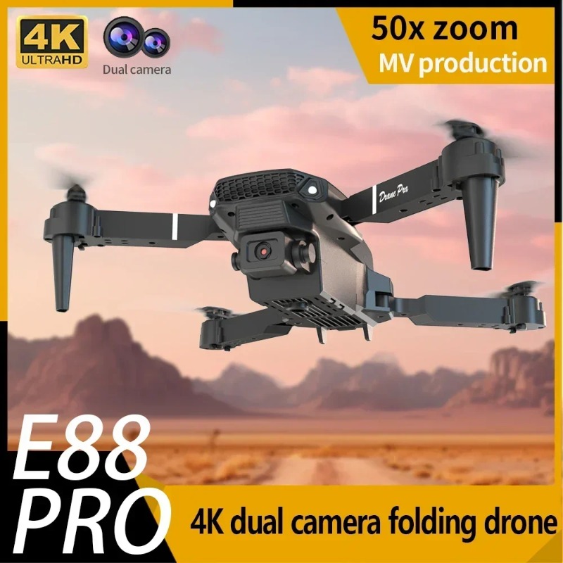 Drone Kit Tricopter - Mini Drone E88 com Câmera 4K
