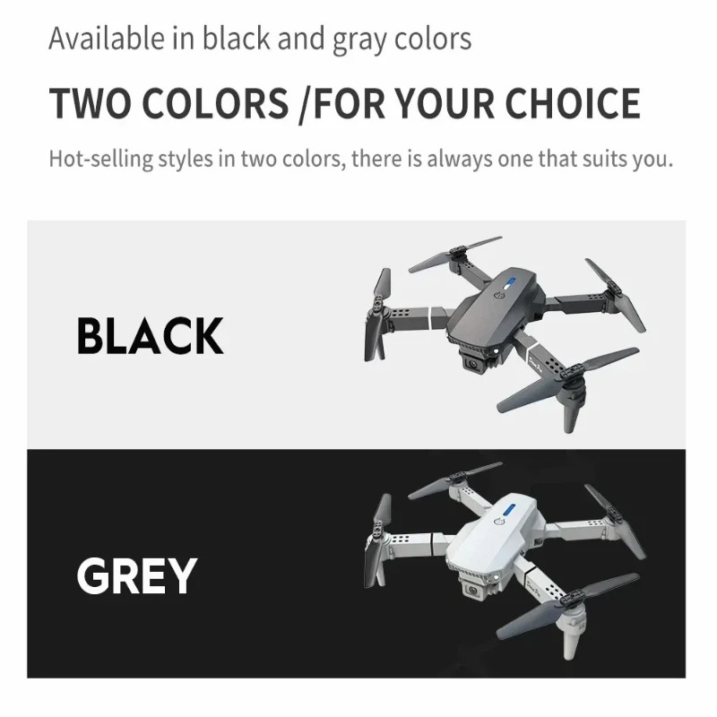 Mini Drone E88 com Câmera 4K H - Drone Kit Tricopter avaliação e preço