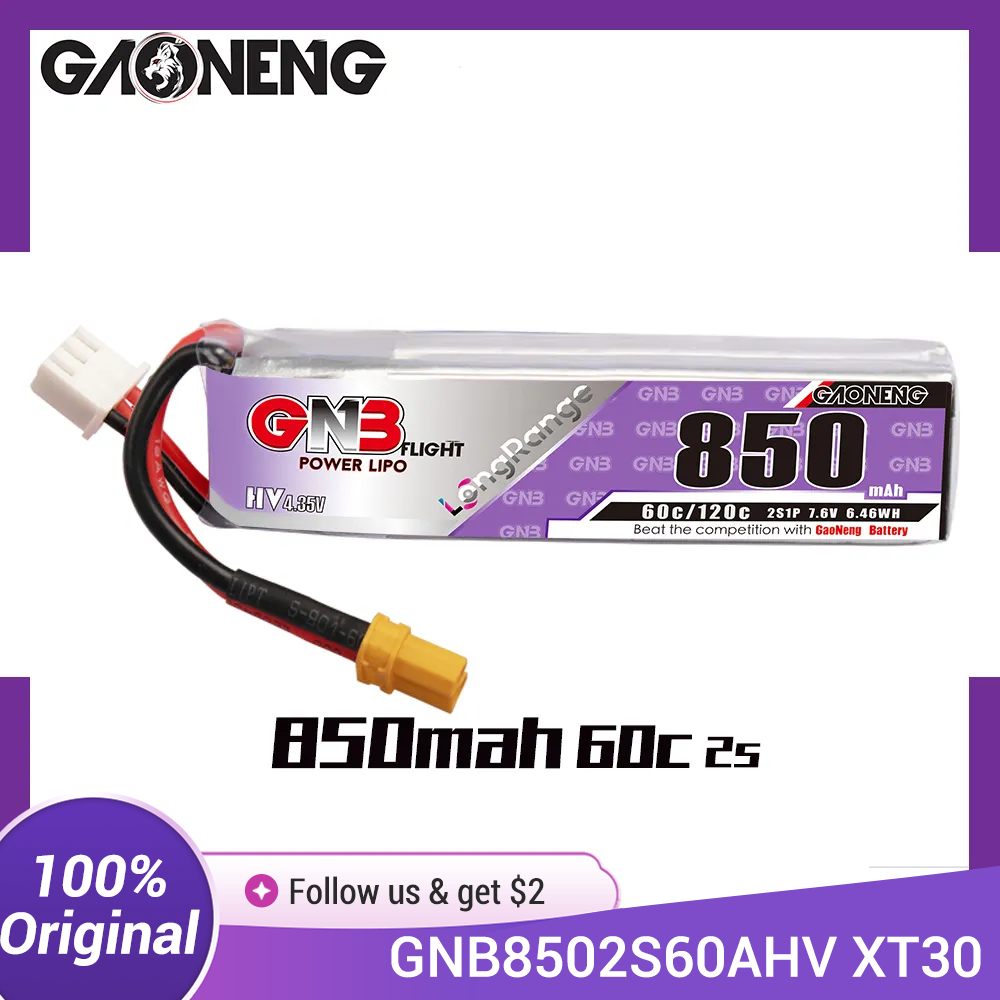 GAONENG GNB LiPo Bateria 850mA - Drone Kit Long Range avaliação e preço